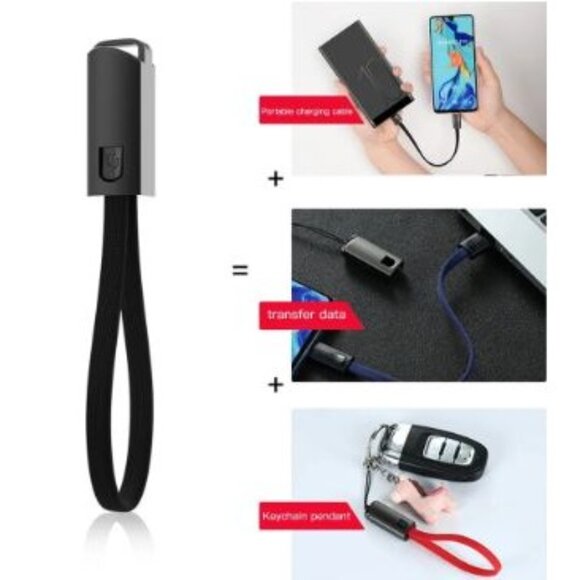 Mini Keychain USB Cable Type-C Fast Charging - Picture 2 of 3